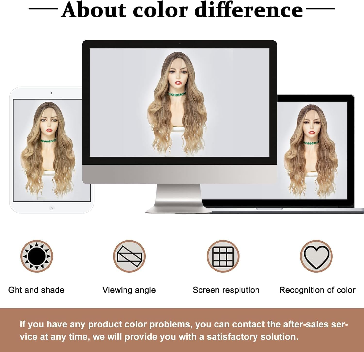 QAUARUMSUN Long Platinum Blonde Wavy Wig for Women 26 Inch Middle Part Curly Wavy Lace Front Wig Natural Looking Synthetic Wig for Daily Party Use (Ombre Blonde) image number 1