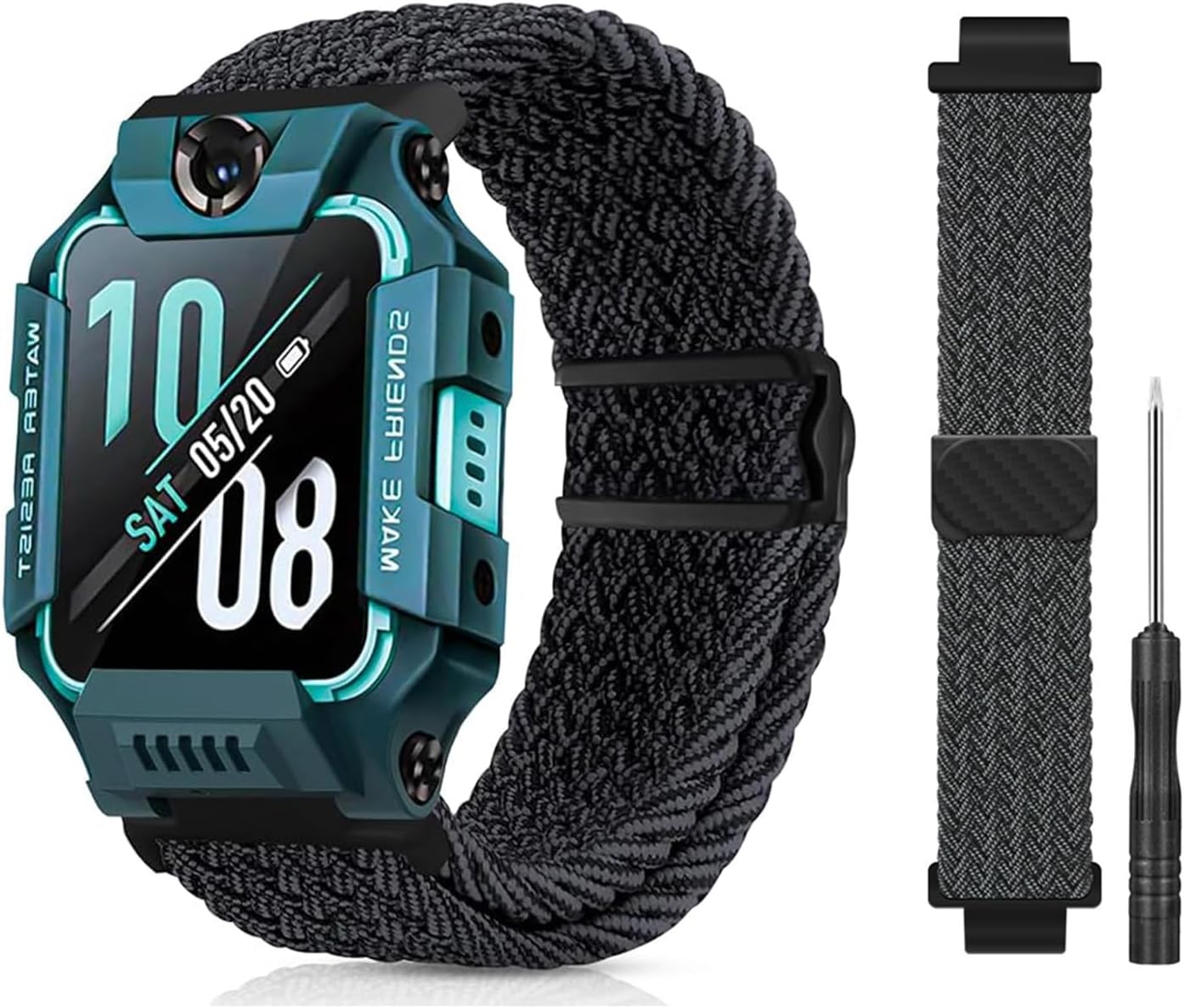 Azureray Children'S Bracelet Compatible with Watch Phone Z7/Z6/Z1, Nylon Braided Bracelets for Imoo Smartwatch Children Z1/Z6/Z7 Replacement Bands for Girls Boys