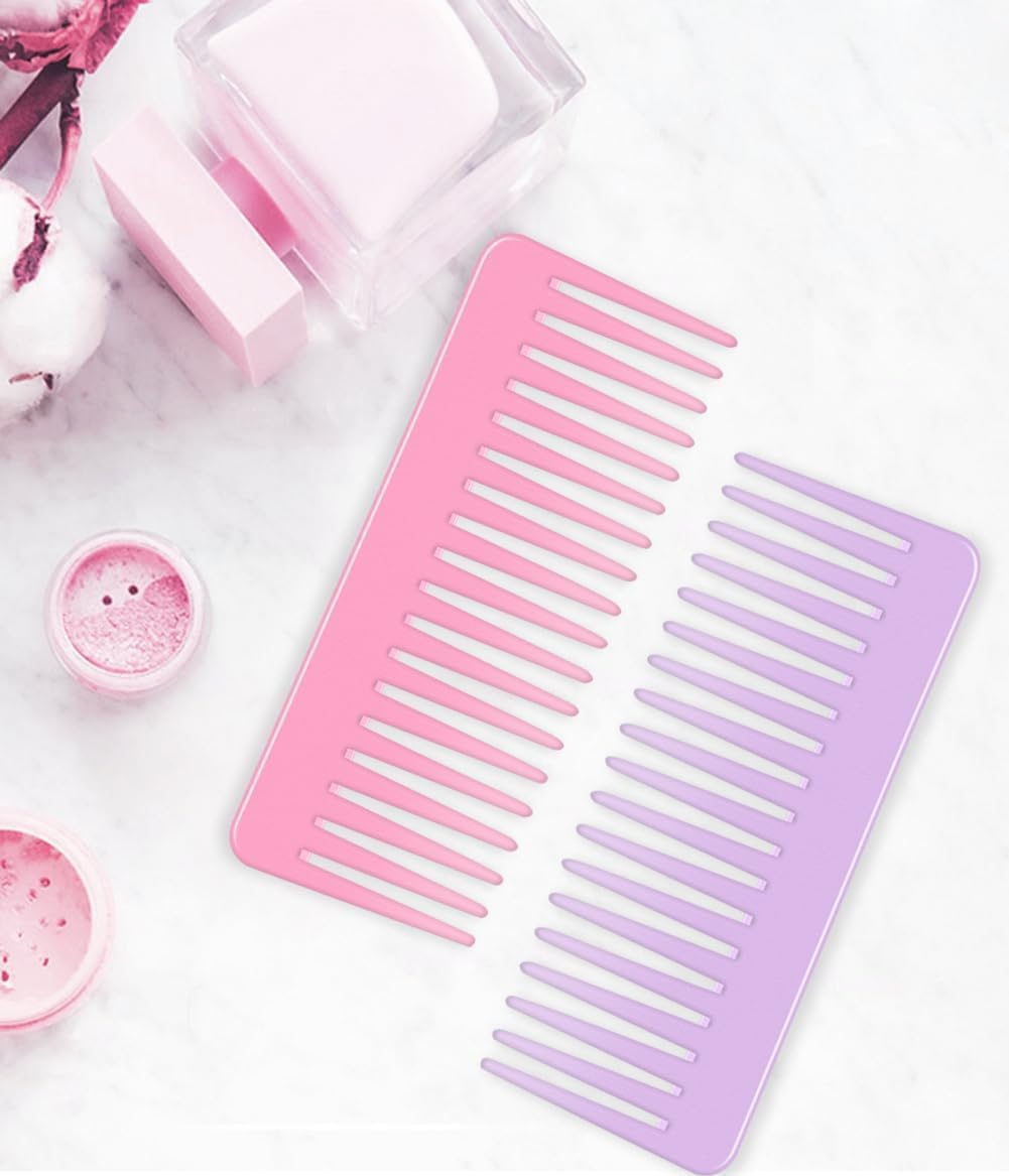 2 PCS Wide Tooth Detangling Comb for Long, Curly, Wet Hair - No Handle Styling, Shampoo & Detangling Comb (Style1, One Size) image number 4