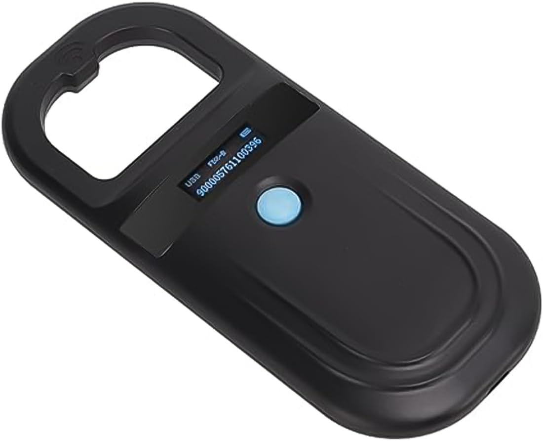 POFET Microchip Reader Scanner RFID Animal Chip ID Pet ID Tag Microchip Scanner with OLED Display for Dog Cat Animal image number 1