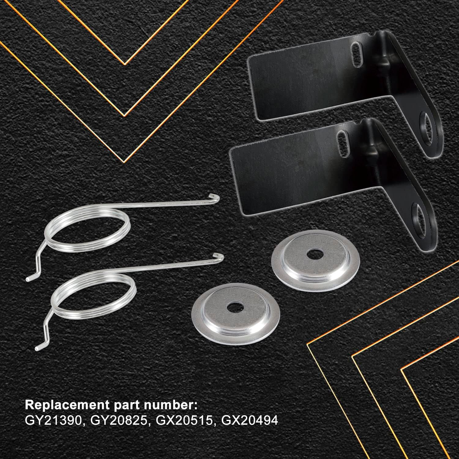 2-Pcs GY21943B GY21943A Brake Pad Kit for John Deere 42" L, D, X Series 100 105 115 100 110 120 125 130 Mower, Replaces GY21943, Included GX20515 Retainer, GX20494 Spring and GX23240 Deck Bushing