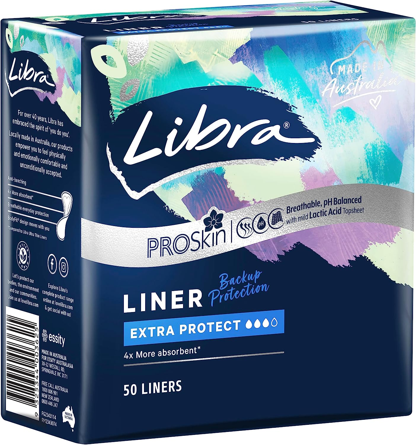 Libra Proskin Extra Protect Liners 200 Count (4 Packs of 50) image number 3