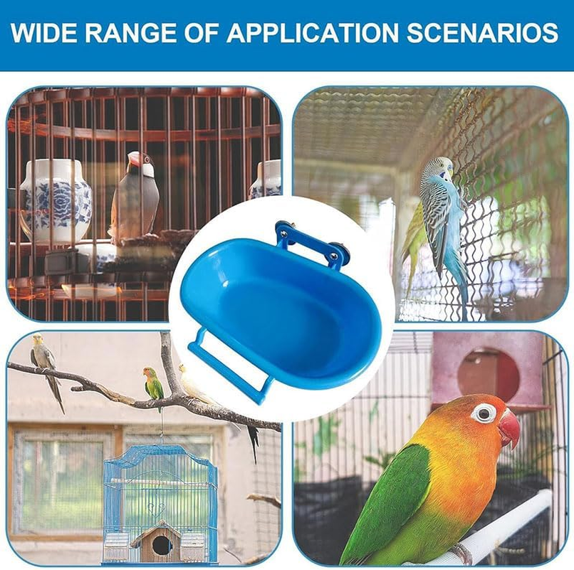 Reusable Bird Bathtub Box Bird Bath,Bird Bath for Cage,Small Tub Bowl for Hang inside Cage Birdbath Shower,Parrot Shower Bird Cage Accessories for Small Birds Parrots Canary Lovebirds (Blue) image number 1