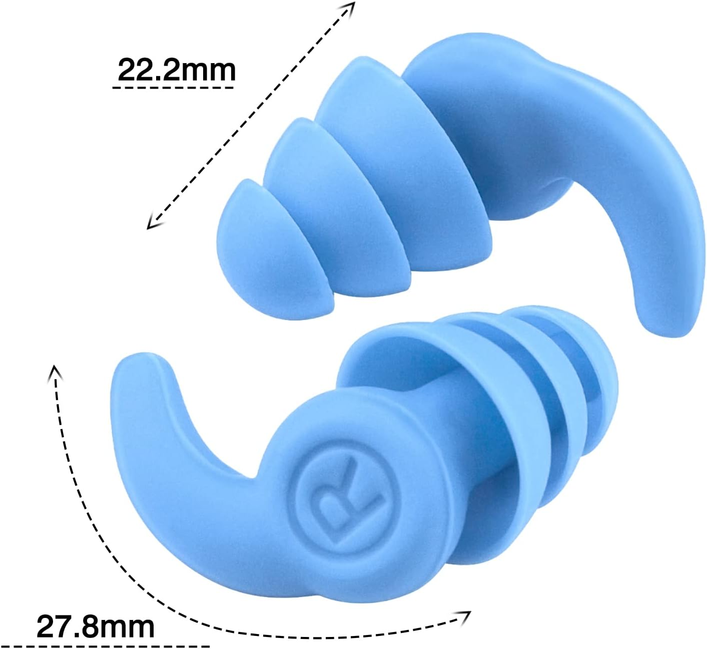 Reusable Ear Plugs for Swimming, 3 Pairs Soft Silicone Waterproof Swim Earplugs with Noise Cancelling for Bathing, Surfing, Swimming, Kayaking and Other Watersports (Adult, Black Blue Purple) image number 1