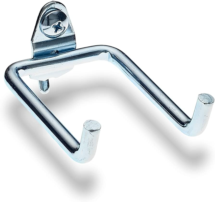 Triton Products Durahook Double Rod Pegboard Hooks for Wall and Garage Organization- 80 Degree Bend, 2 3/4 Inch, Pack of 10 image number 2