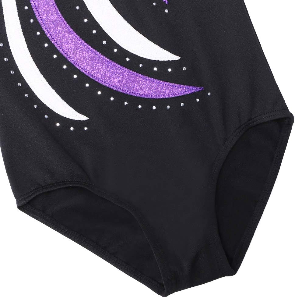 XFGIRLS Gymnastics Leotards for Girls Long Sleeve Sparkle Leotards Shiny Athletic Ballet Dance Leotards 3-14 Years image number 3