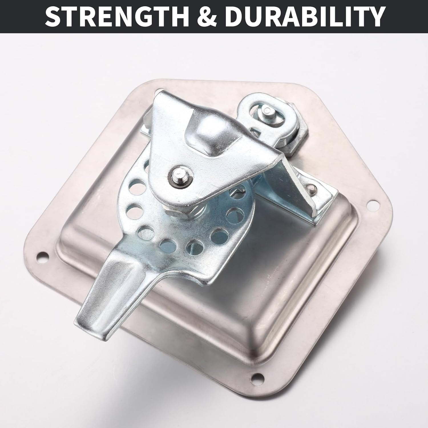 Loclink T-Handle Truck Tool Box Latch Replacement Kit 304 Stainless Steel Folding Lock with Keys,Truck Box, Trailer Door, RV, Camper, Storage Box, 124.5 * 121.2Mm image number 6