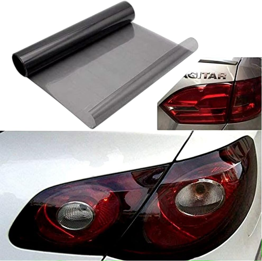 Self-Adhesive Car Headlight Tint Film, PVC, 180Cm X 40Cm, Dark Black, Light Black, Matt Black (Light Black) image number 6