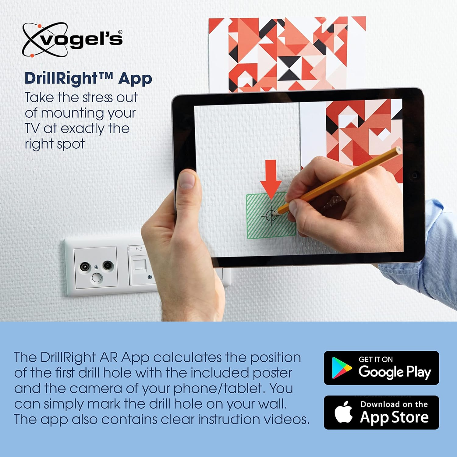 Vogel'S TVM 3415 Tilting TV Wall Bracket for 32-65 Inch Tvs, Max. 55 Lbs (25 Kg), TV Wall Mount Max. VESA 400X400, Universal Compatibility image number 5