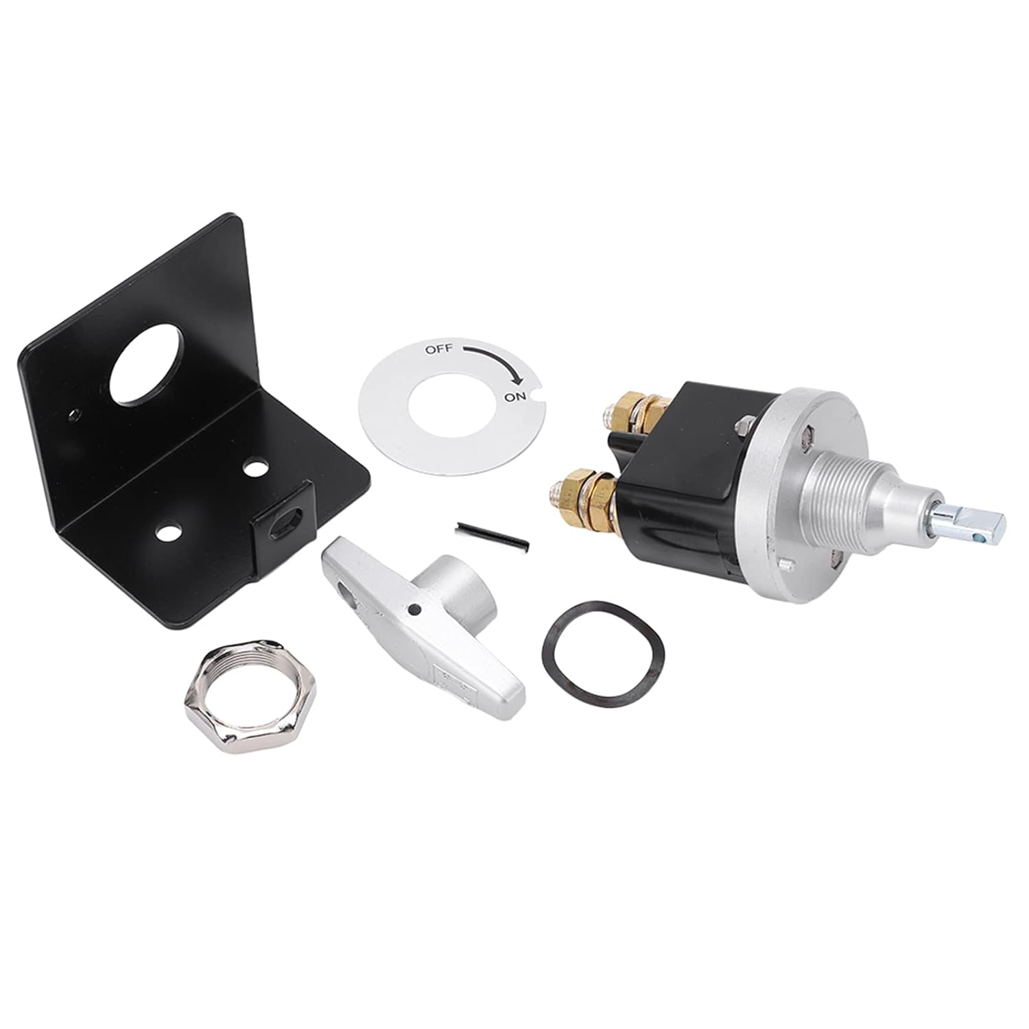 Battery Switch Disconnect Isolator Battery Power Cutoff Master Switch with Lockout Plate 12V 500A for Marine, Boat, Car, Auto, RV, Vehicle, On/Off, Waterproof image number 4