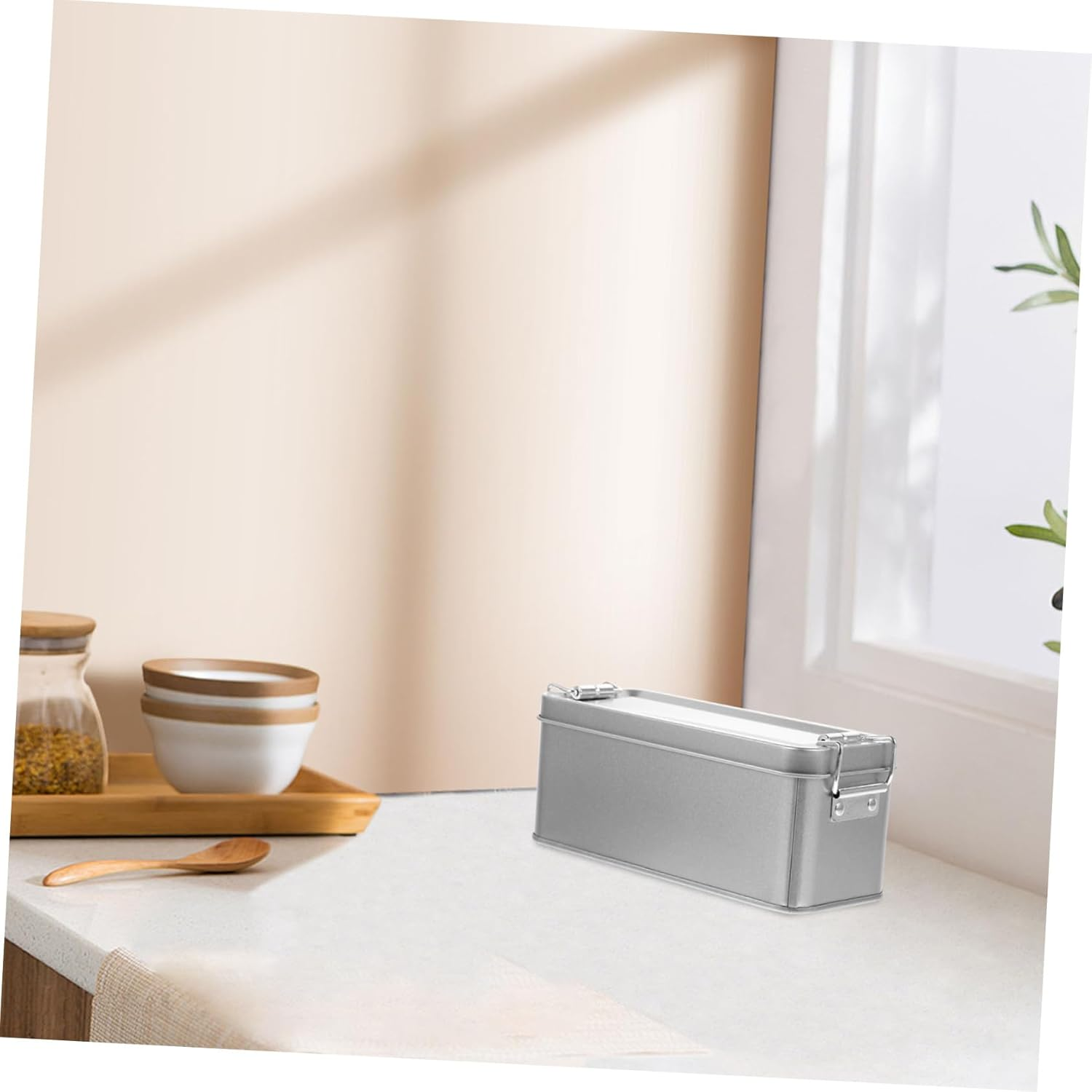 Mikinona Tinplate Candy Box Retro Storage Boxes for Cookies Lid for Cookie Packing and Home Organization image number 6