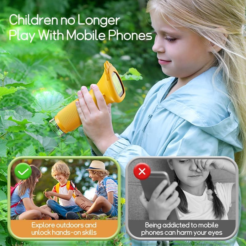 Kids Microscope, 2" HD IPS Screen 1000X Portable Microscope for Kids | Handheld Digital Microscopes with Photo and Video Function Little Scientist Microscope for Kids over 3 Years Old image number 4