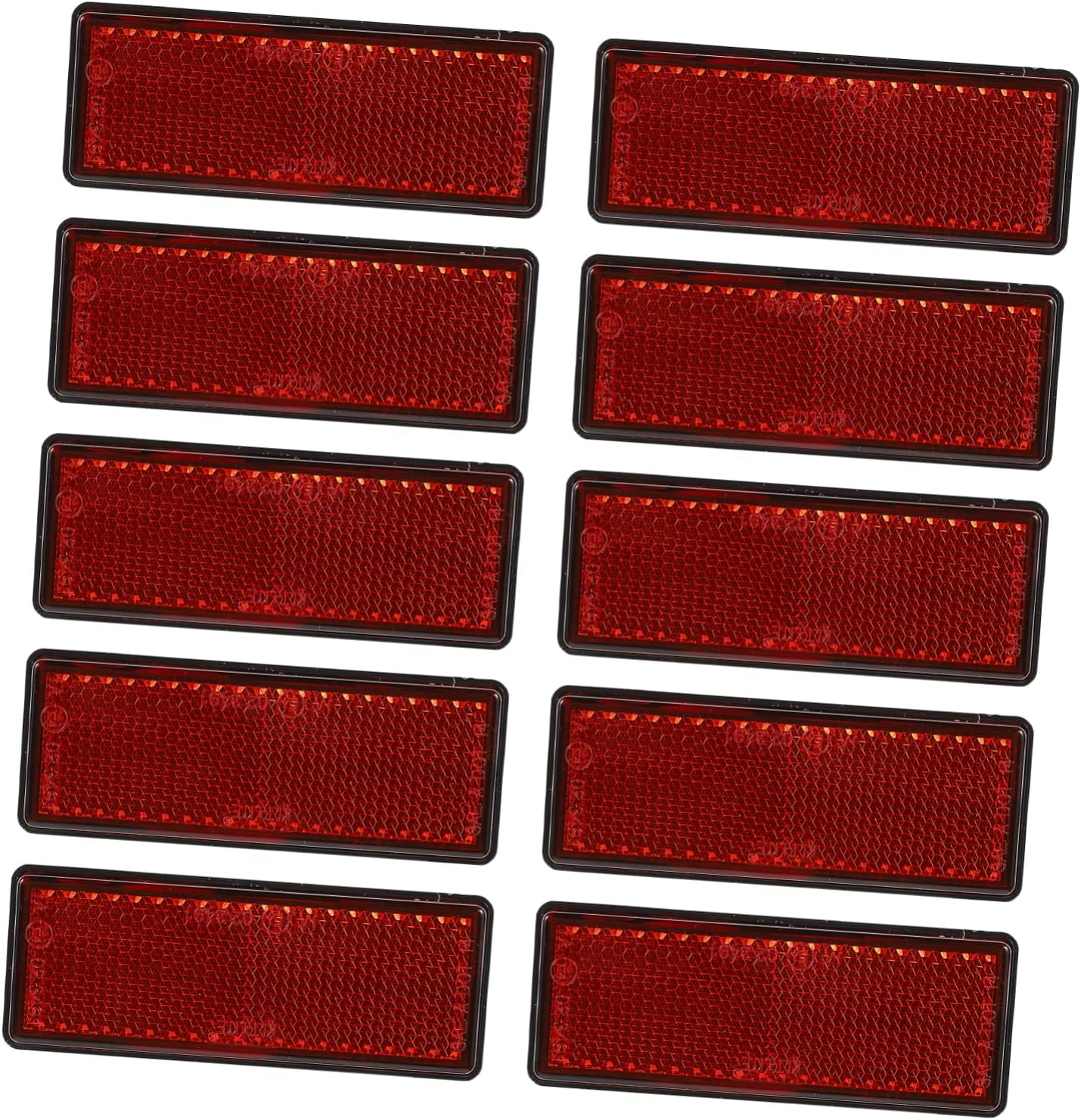 Gatuida 10Pcs Car Reflective Strips Self-Adhesive Reflective Tape for Car Mirrors Weatherproof Warning Tapes image number 1
