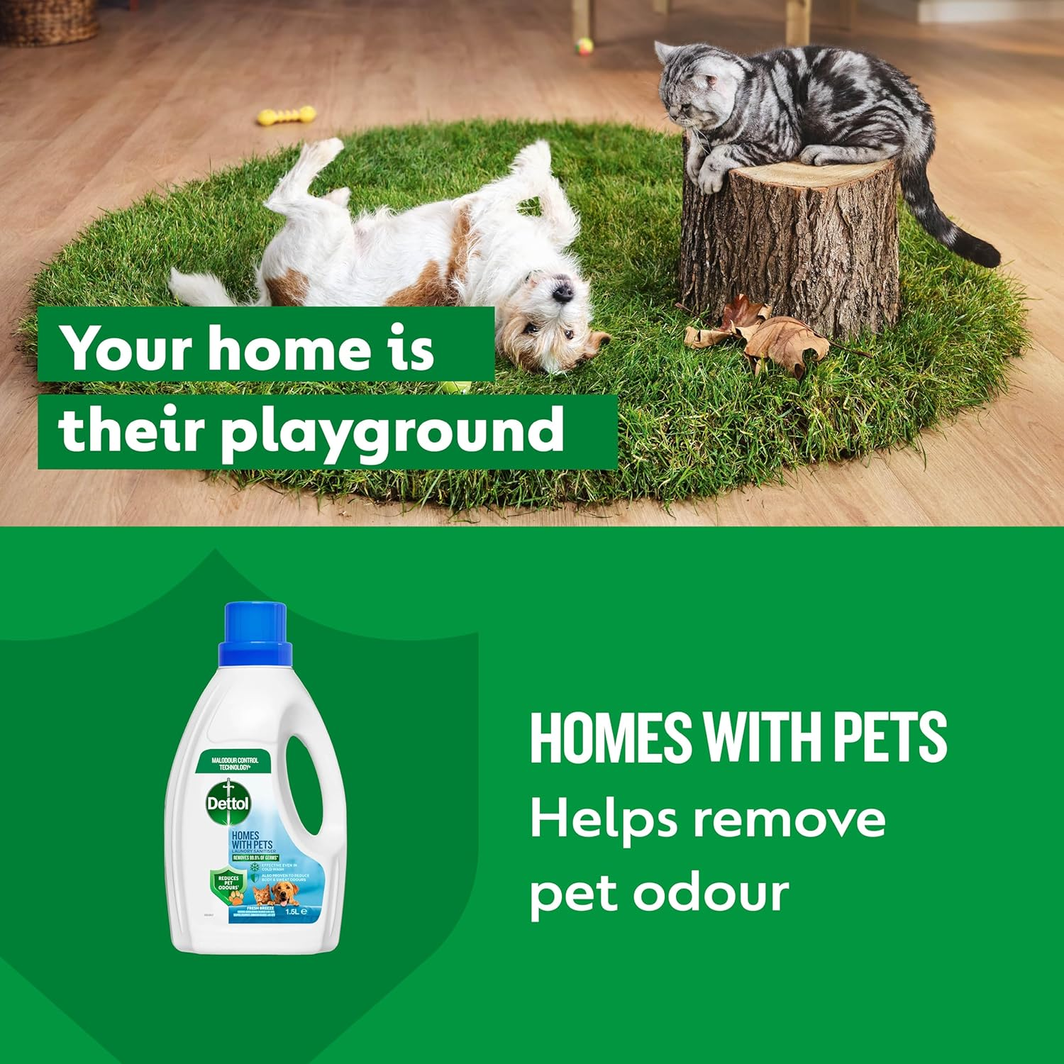 Dettol Homes with Pets Laundry Sanitiser Fresh Breeze 1.5L image number 5