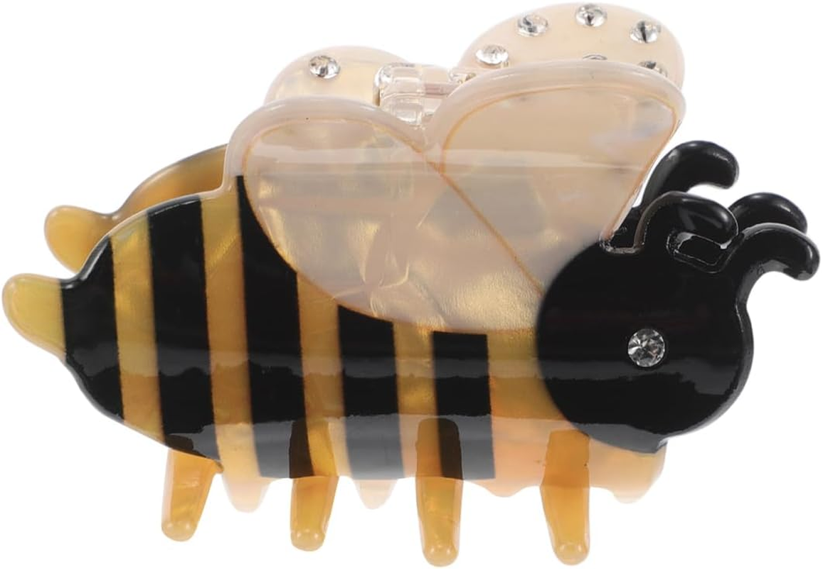 OATIPHO Bee Hair Clips Acetate Cute Claw Clips 6.5Cm Hair Accessories for Women Girls Strong Attachment Protection