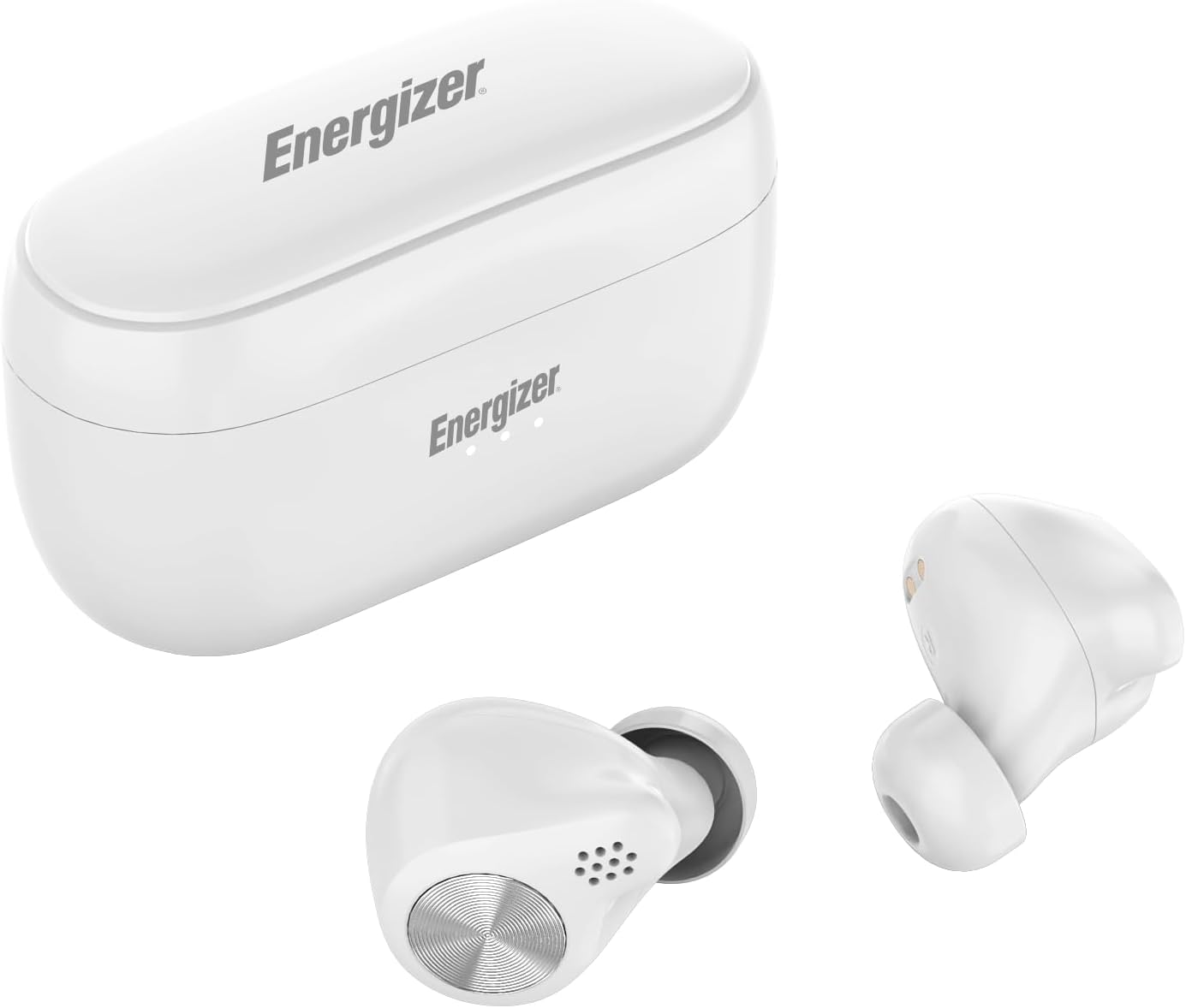 Energizer - Bluetooth Headphones 5.2, 5 Hours Use, Touch Control, Pairing, Handsfree, Stereo Sound - White image number 3