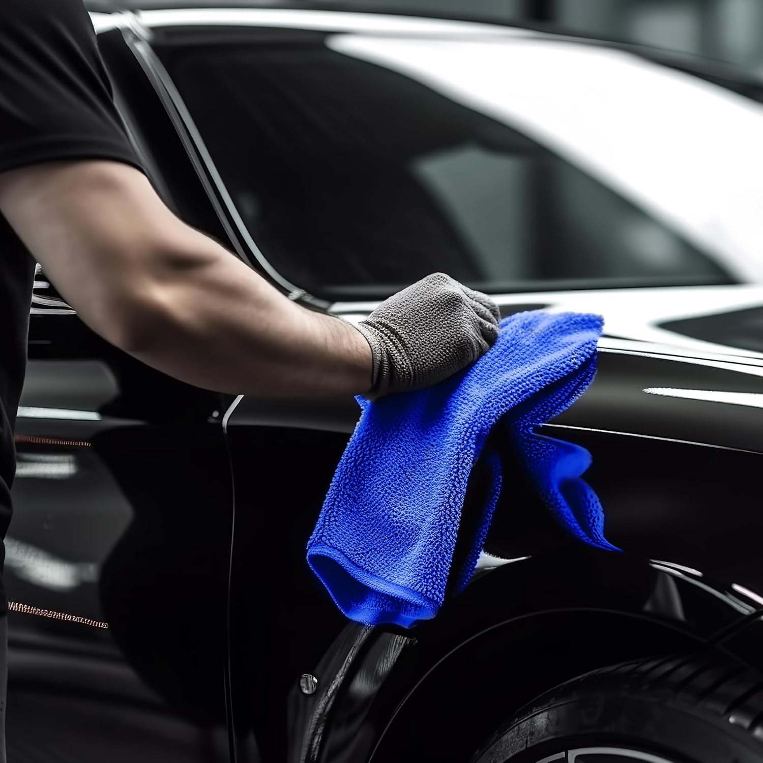 Retoo Car Cleaning Brush Set, 15 Pieces Car Care Set, 3 Brushes, Wheel Brush Car Detailing, Cleaning Car Brush and Microfibre Cloths for Tyres and Car Window for Indoor and Outdoor Use Car Care image number 4