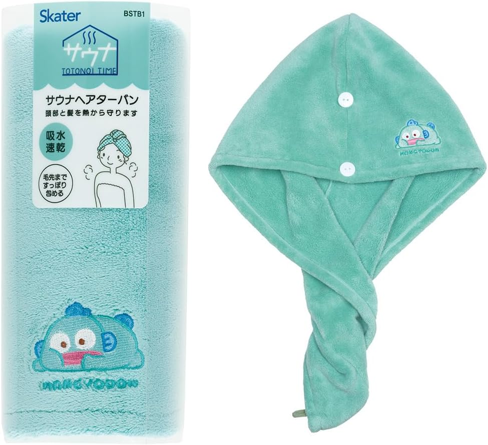 Skater BSHT1-A Sauna Hat, Quick Drying, Water Absorbent, 25.2 Inches (64 Cm), Hair Drying Towel, Chromi, Funyumaru, Sanrio