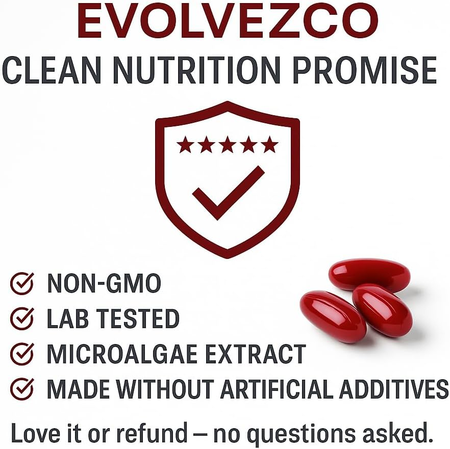 Astaxanthin Softgels 12Mg &ndash; Natural Antioxidant from Microalgae &ndash; Daily Balance & Eye Support &ndash; Non-Gmo, Gluten-Free image number 4