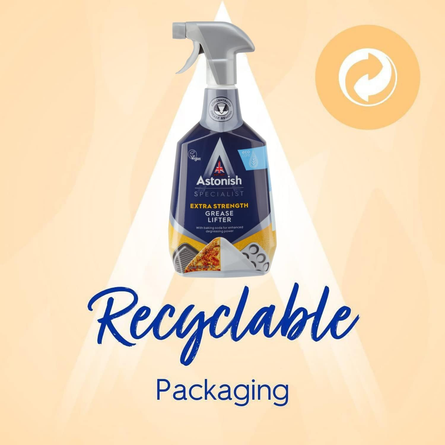 Astonish Specialist Extra Strength Grease Lift - Baking Soda Formula for Kitchen Cleaning - Vegan, Biodegradable & Cruelty-Free Oven & Surface Degreaser image number 2