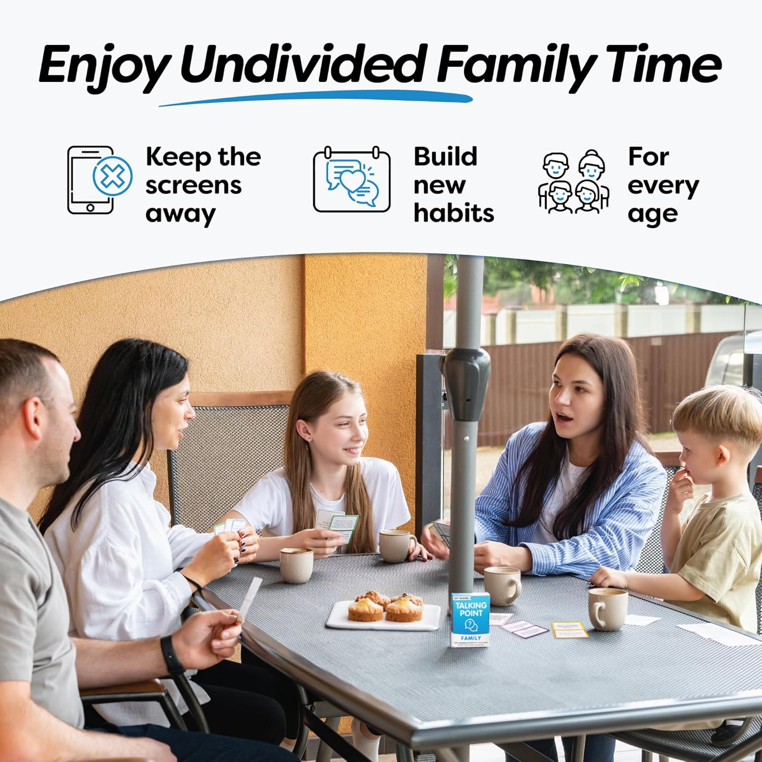 GET Talking: Family - 150 Expert-Written Questions on 50 Conversation Starter Cards for Families - Fun Family Conversation Starter Card Game for Kids and Adults to Enjoy - Have Interesting Fun Talks image number 4