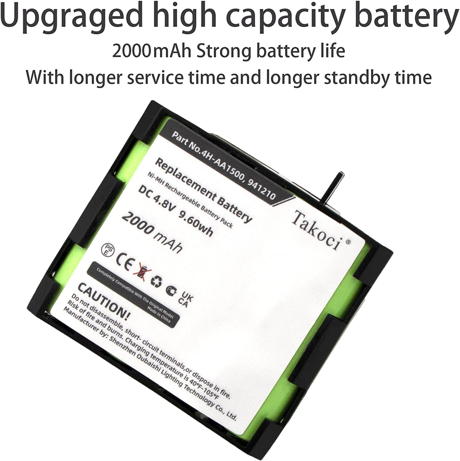 Replacement Battery Compatible with Compex SP2.0 4.0 Mi-Sport Sport Elite Enegry FIT 3.0 Mi-Ready PN 4H-AA1500 941210 4.8V/2000Mah image number 5
