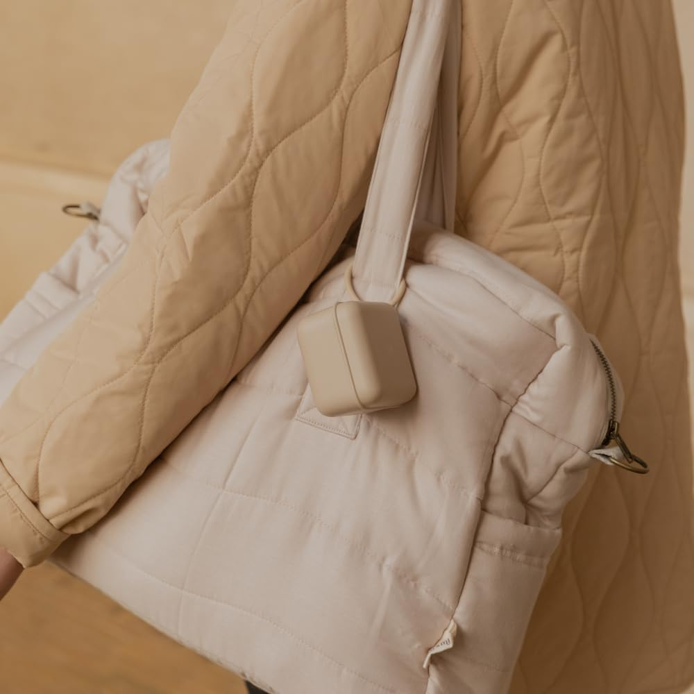 Bibs Pacifier Box with Strap. Soother Holder and Steriliser Case. 100% BPA Free Food-Grade Material. Made in Denmark. Ivory