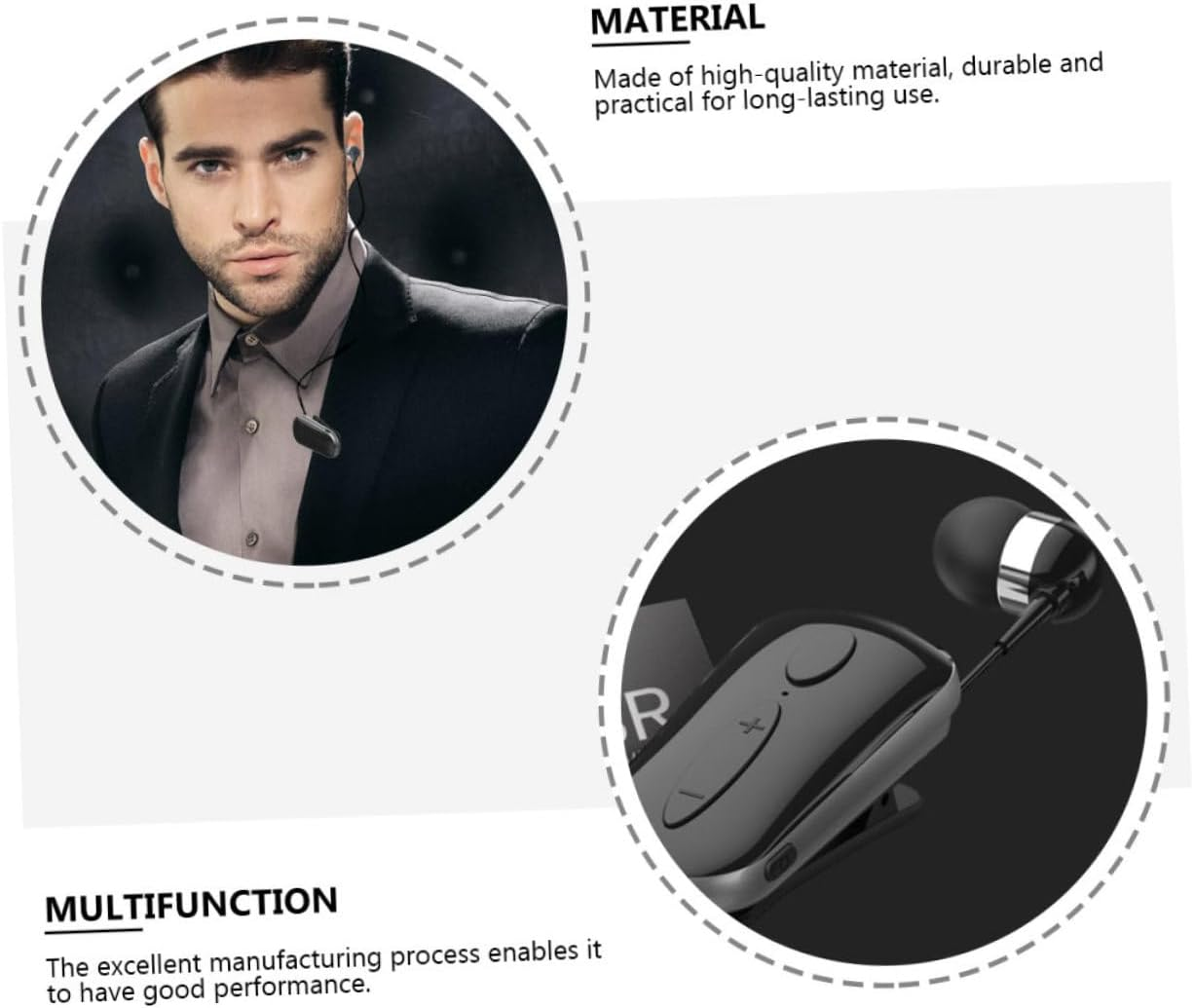 Gadpiparty Headset Retractable Wireless Earphone Clip for Sports Lightweight Design for Running Gym Use Sound Quality image number 5