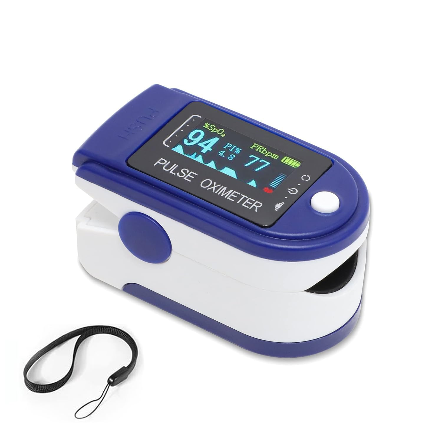 Fingertip Pulse Oximeter, Fast & High-Precision Spo2 Measurement, Blood Oxygen Saturation & Pulse Rate Monitoring, OLED Screen with Large Fonts image number 2