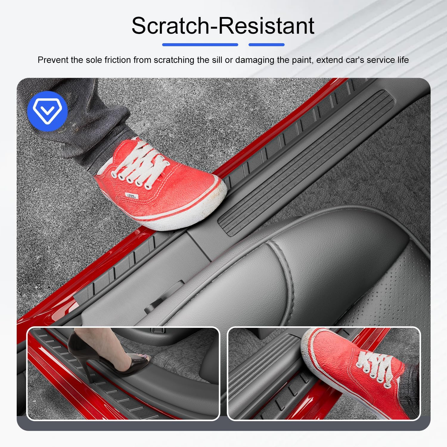 Czmenghe Exterior Door Sill Protector Compatible with 2019-2025 Chevy Silverado GMC Sierra 1500 Door Sill Guard Replacement for 2019-2025 Chevy Silverado Accessories image number 6