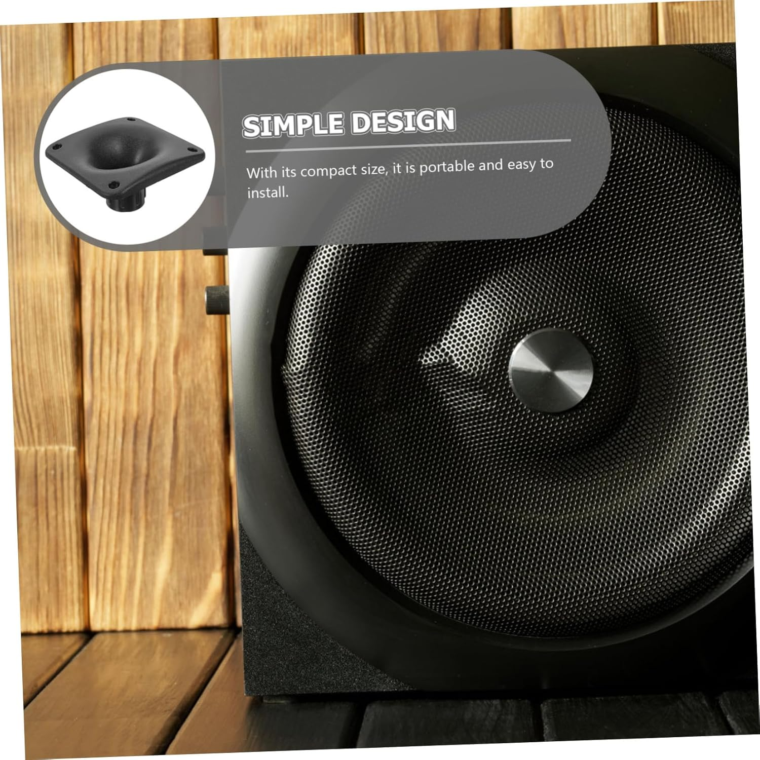 Parliky 120X120Mm Black Horn Tweeter Speaker Audio Loudspeaker for Stage Performance Outdoor Portable Horn Speaker with Screwed Mount Professional Performance Audio Accessory image number 2