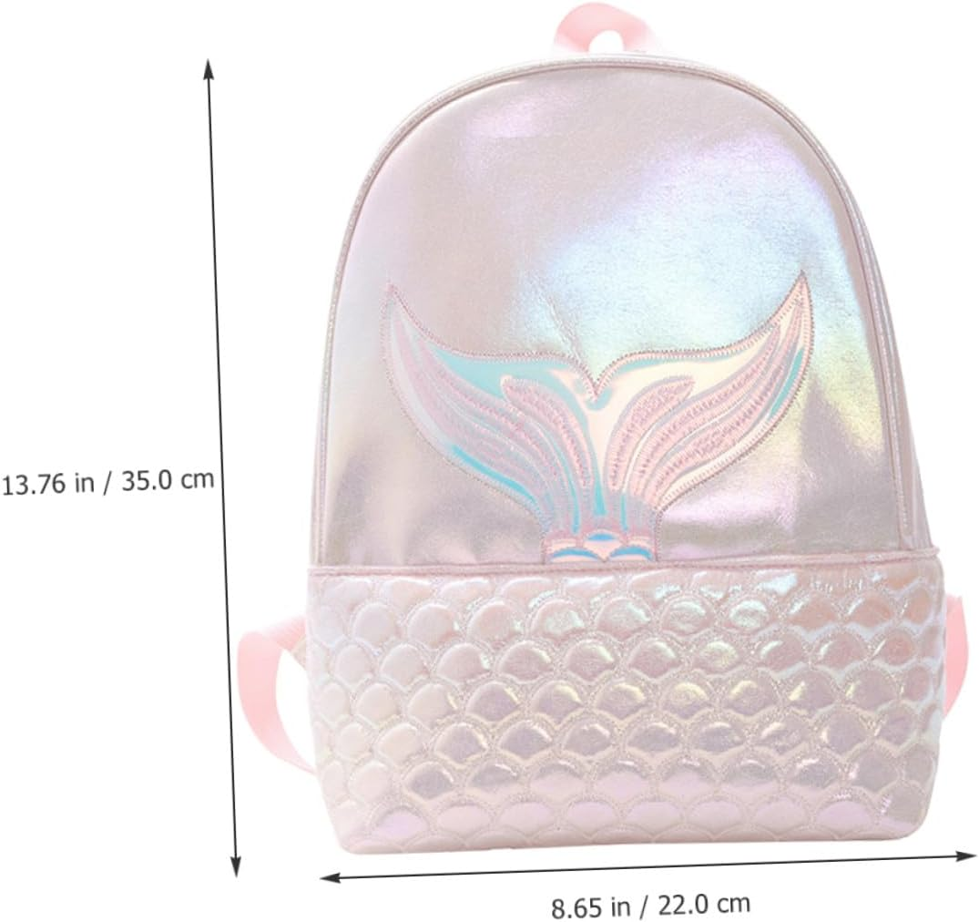 LIFKOME Adjustable Straps Mermaid School Backpack for Cute Pink Elementary Travel Bag Spacious Bookbag for Dance Shopping and Daily Use image number 2