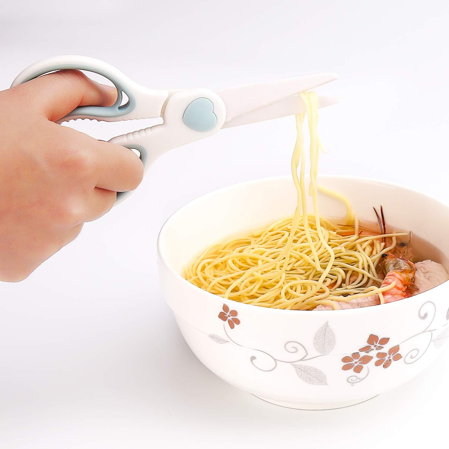 Ceramic Scissors for Baby Food by WELLSTAR, Safety Healthy BPA Free Portable Toddler Shears with Protective Blade Cover and Travel Case, 2 Pack image number 3