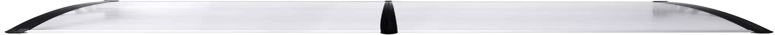 Mountview Window Door Awning Canopy Transparent PC Panel with Black Bracket Outdoor Door Canopy Sun Shade Shelter, Patio Terrace Garden Baconly Porch Shield Rain Snow Eaves Cover Protector,1Mx2.4M DIY image number 1