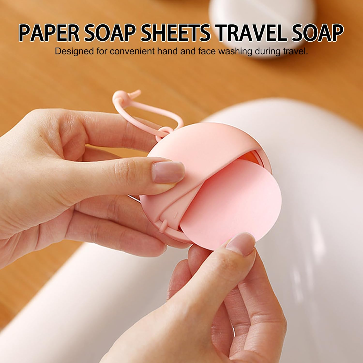 TECHPLUS Paper Soap Sheets Travel Soap 3 Boxes（150 Sheets） Hand Washing - Disposable Scented Bath Slice for Outdoor Indoor Camping Hiking