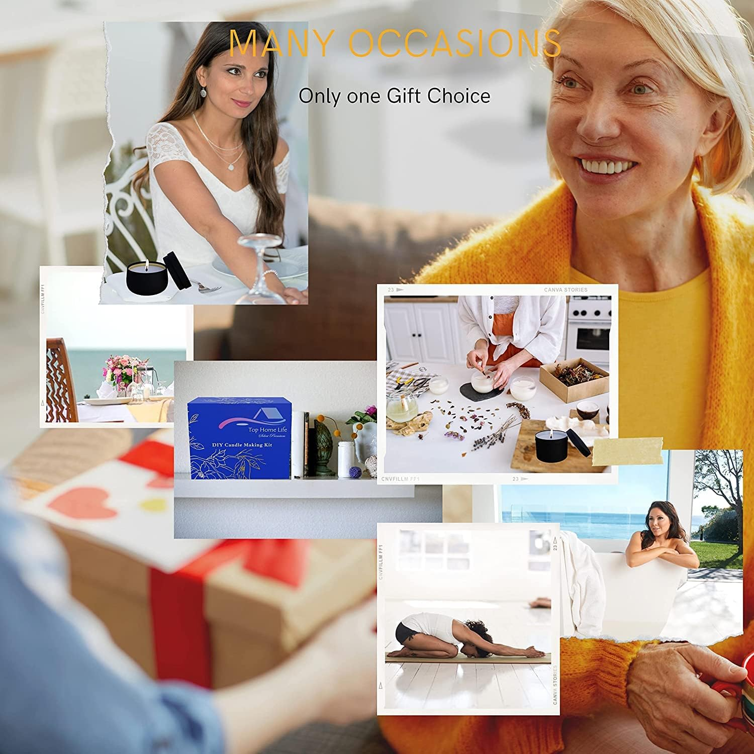 DIY Organicz Scented Candle Making Kit for Beginners to Pro | Luxury 4 Pleasant Scents | Soy Wax Candle Kit | 50 Candle Wicks | 6 Metal Tins | Candle Making Supplies Pouring Pot | Gifts for Women | Home D&eacute;cor Products image number 1