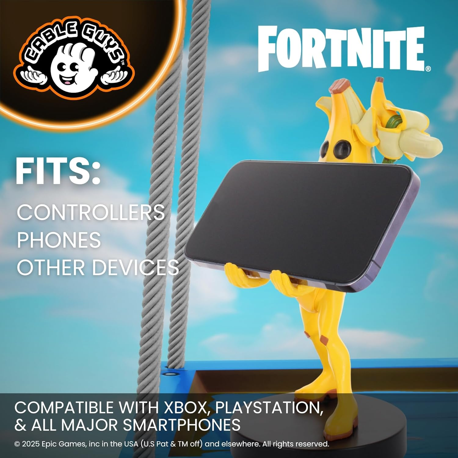 Cable Guys - : Peely Original Controller and Phone Holder (Xbox, Playstation, Nintendo Switch) & Phone (Iphone, Samsung, Google) image number 5