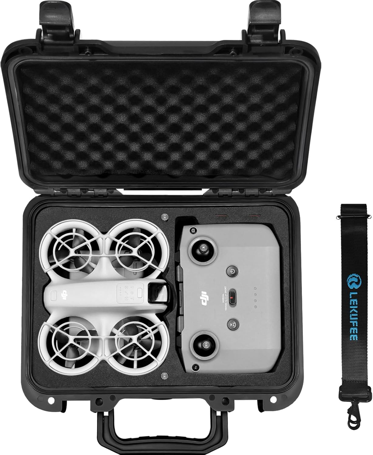 Lekufee Portable Waterproof Hard Case for DJI Neo Drone,Dji Neo Fly More Combo,Dji RC-N3,RC-N2 Remote Controllers and Accessories(Case Only) image number 6