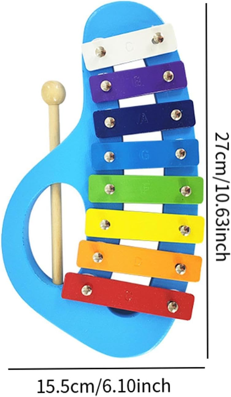 8 Note Wooden Xylophone for Montessori Education and Musical Fun, Blue image number 1