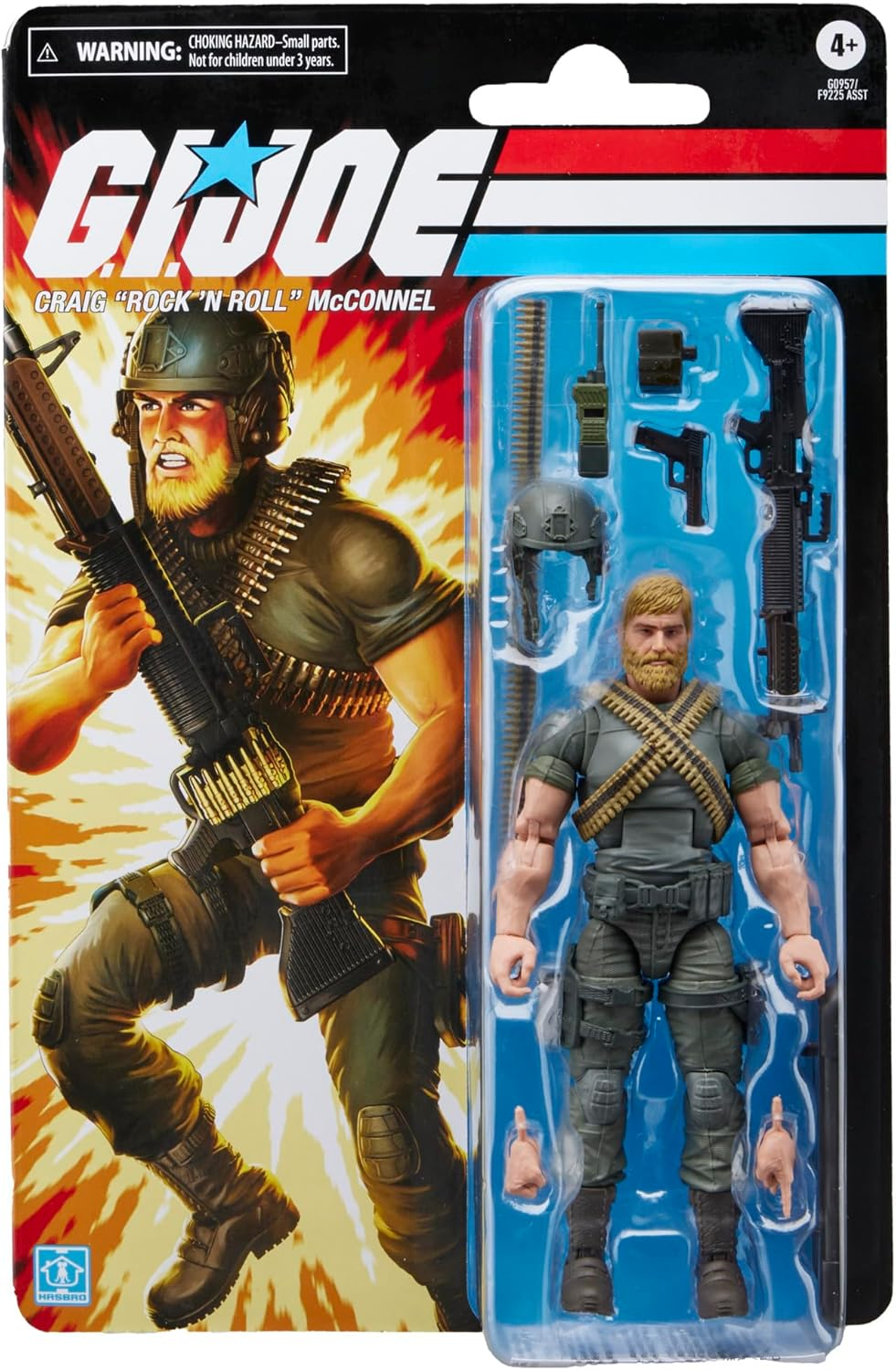 G.I. Joe Classified Series Retro Cardback Craig &ldquo;Rock &rsquo;N Roll&rdquo; Mcconnel, Collectible 6 Inch Action Figure with 9 Accessories image number 5