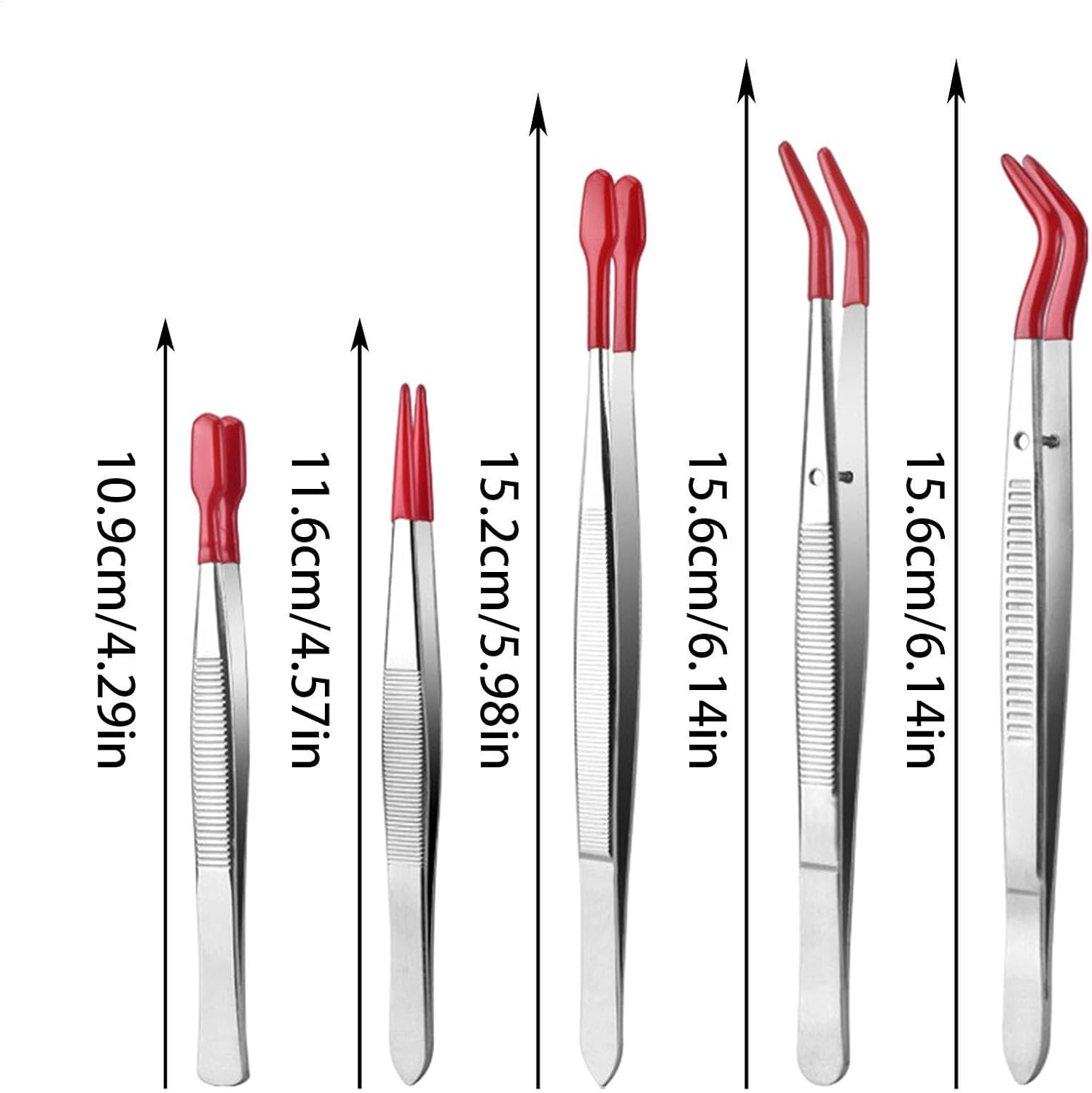 Craft Tweezers, Tweezers for Crafts, Multifunctional Sewing Tool, Professional Stainless Steel Straight Tweezers for Crafts, Electronics, Beauty image number 5