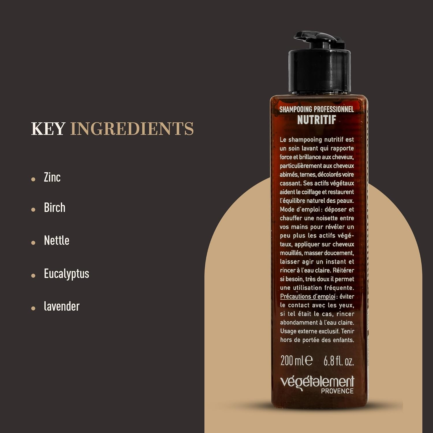 VEGETALEMENT ORGANIC Deep Purifying Organic Shampoo for Oily Hair, Deep Hair Cleansing Shampoo for Long Lasting Result Is Plant Based, Cruelty Free, Birch, Nettle and Eucalyptus (200Ml) image number 2