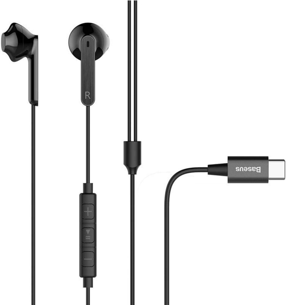 Baseus NGC16-01 Earphone/Encok Wire Earphones C16 (Black)