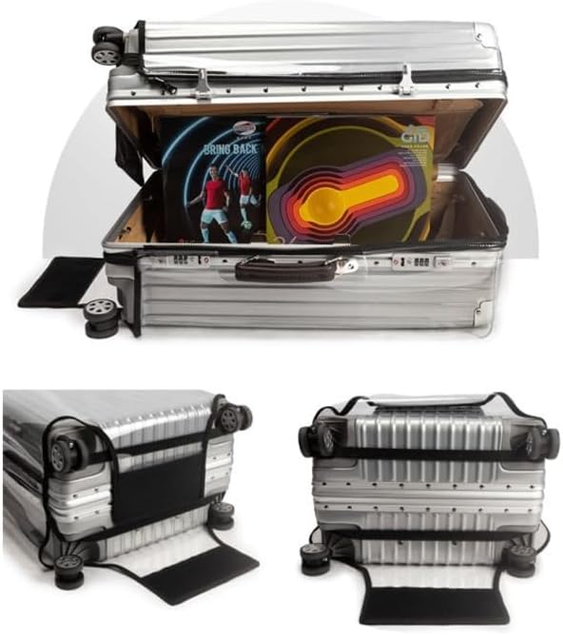 Luggage Cover,Clear PVC Travel Suitcase Cover Protectors,H HOME-MART Luggage Covers for Suitcase Protector Cover Dust Cover Suitcase Covers for Wheeled Suitcase Travel Accessories image number 1