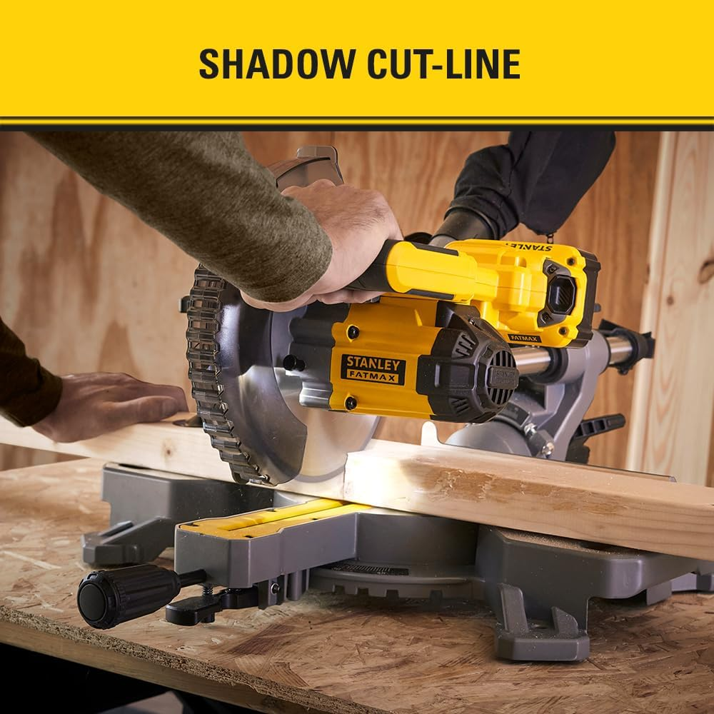 STANLEY FATMAX V20 | 18V 190Mm Mitre Saw Kit 2X4.0Ah - up to 3,800 RPM, Sliding Saw Head, Vacuum Connection, Ideal For: 90˚ Cross Cuts, Mitre Cuts, 0˚-45˚ Bevel Cuts and Compound Cuts image number 5
