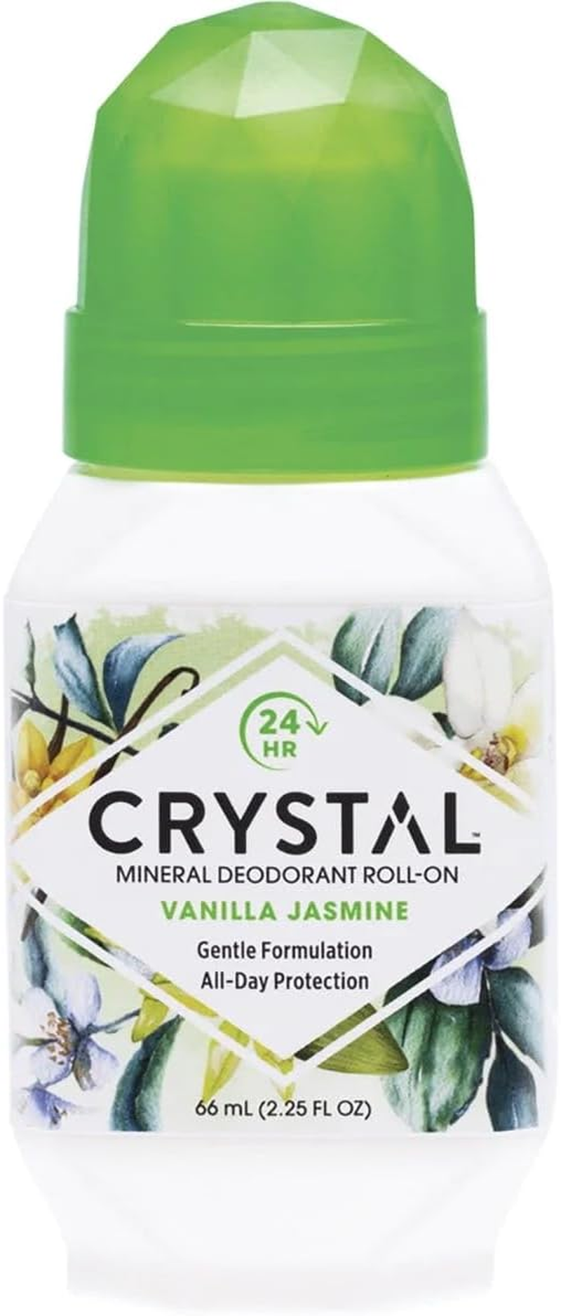 Crystal Essence Mineral Deodorant Roll-On, Vanilla Jasmine, 66Ml