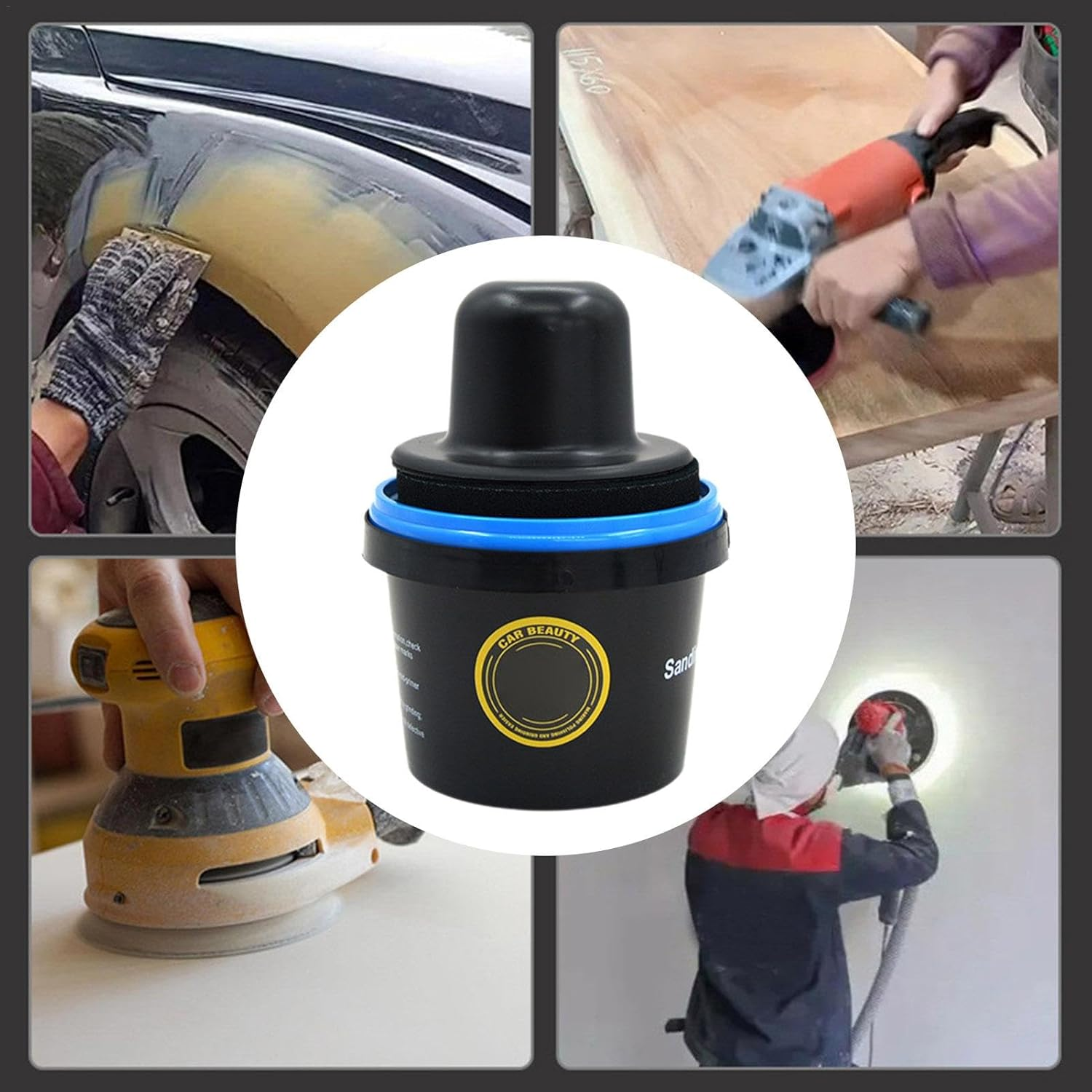 Powder for Dry Coating &ndash; Repair of Blemishes Surface in Bodywork, Pigment Powder for Base Coating, Black Guide Coating Powder, Leak Proof, P image number 1