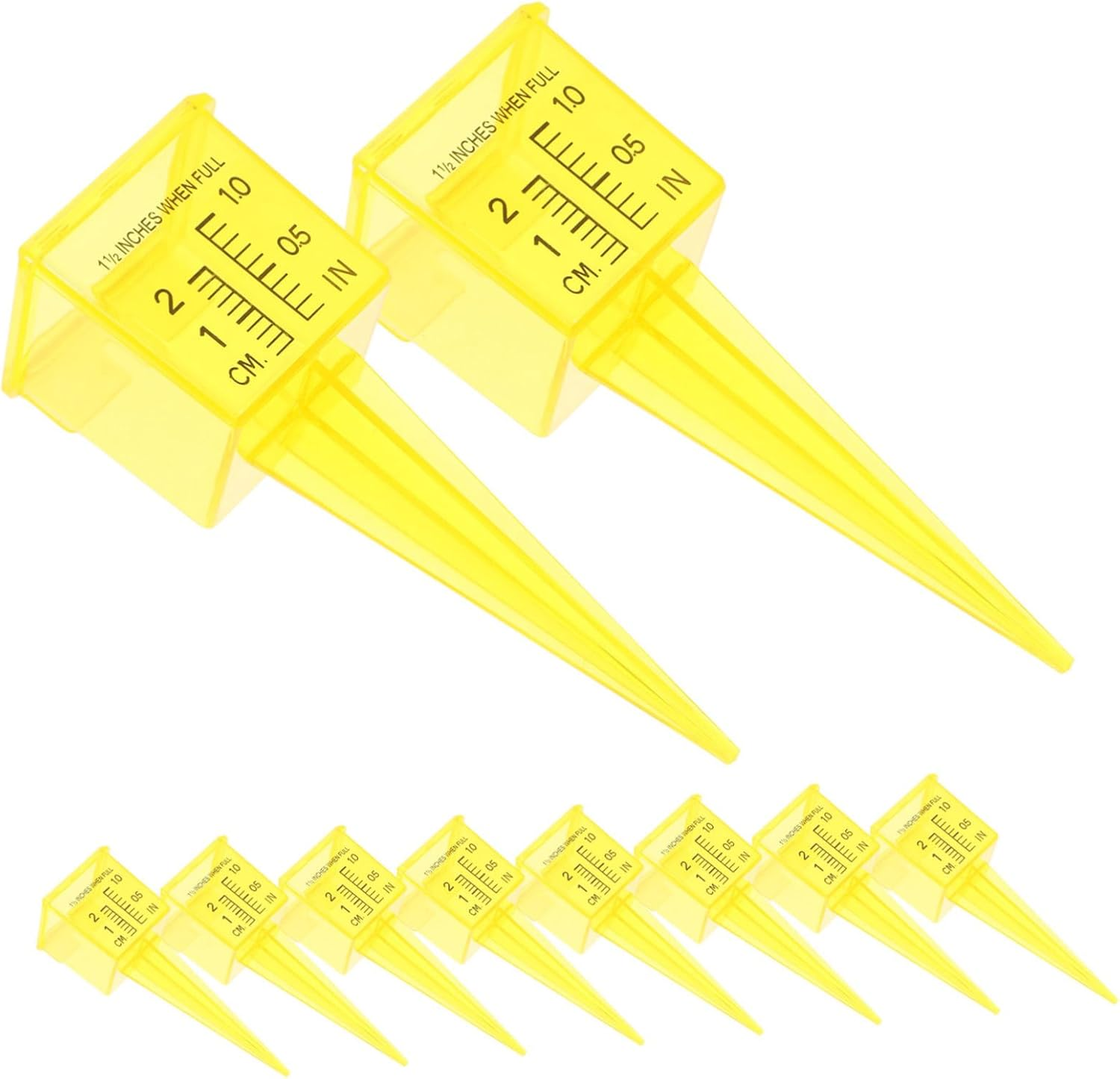20Pcs Rain Gauge Sprinkler Gauge with Wide Mouth and Soil Tip for Accurate Outdoor Water Measurement Portable Lawn and Garden Tool for Patio Irrigation Monitoring and Water Flow image number 2