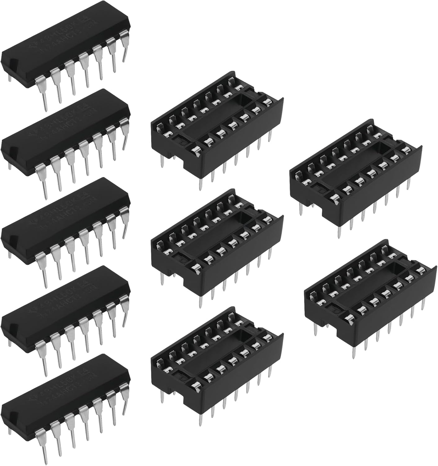 Be in Your Mind 5 Sets of SN74AHCT125N Quad Bus Buffer Three-State Outputs Chips with Sockets for Digital Circuits Buffering image number 6