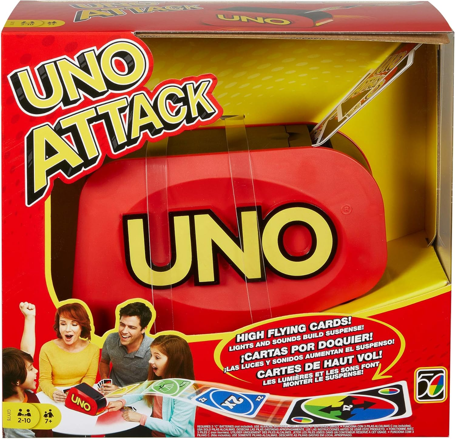 Mattel Game GXY78 UNO Attack Extreme Card Game 7 Years Old and Up image number 3